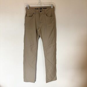 Prana Men's Brion Pants 28 Standard Fit Hiking Stretch‎ Nylon Brown Outdoor 34"